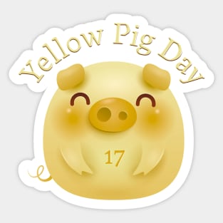 Yellow Pig Day, 17 Sticker